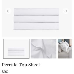 New Parachute Percale Top Sheet Size King